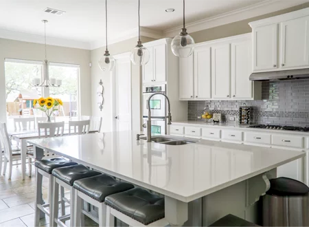 Luxury Kitchen Remodel With White Cabinets
