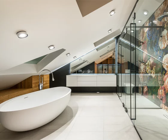 Luxury Bathroom With A Walk In Shower
