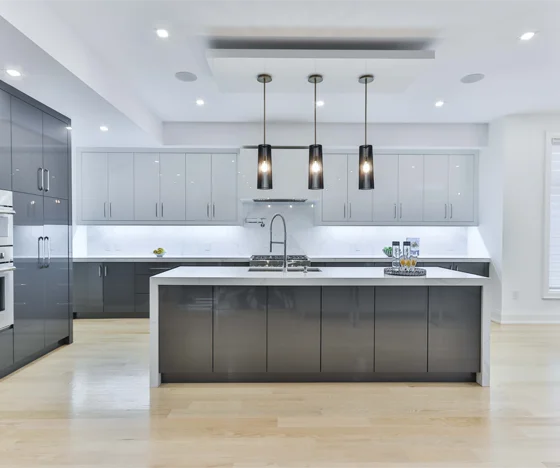 Luxury White Kitchen With Cabinetry And Island